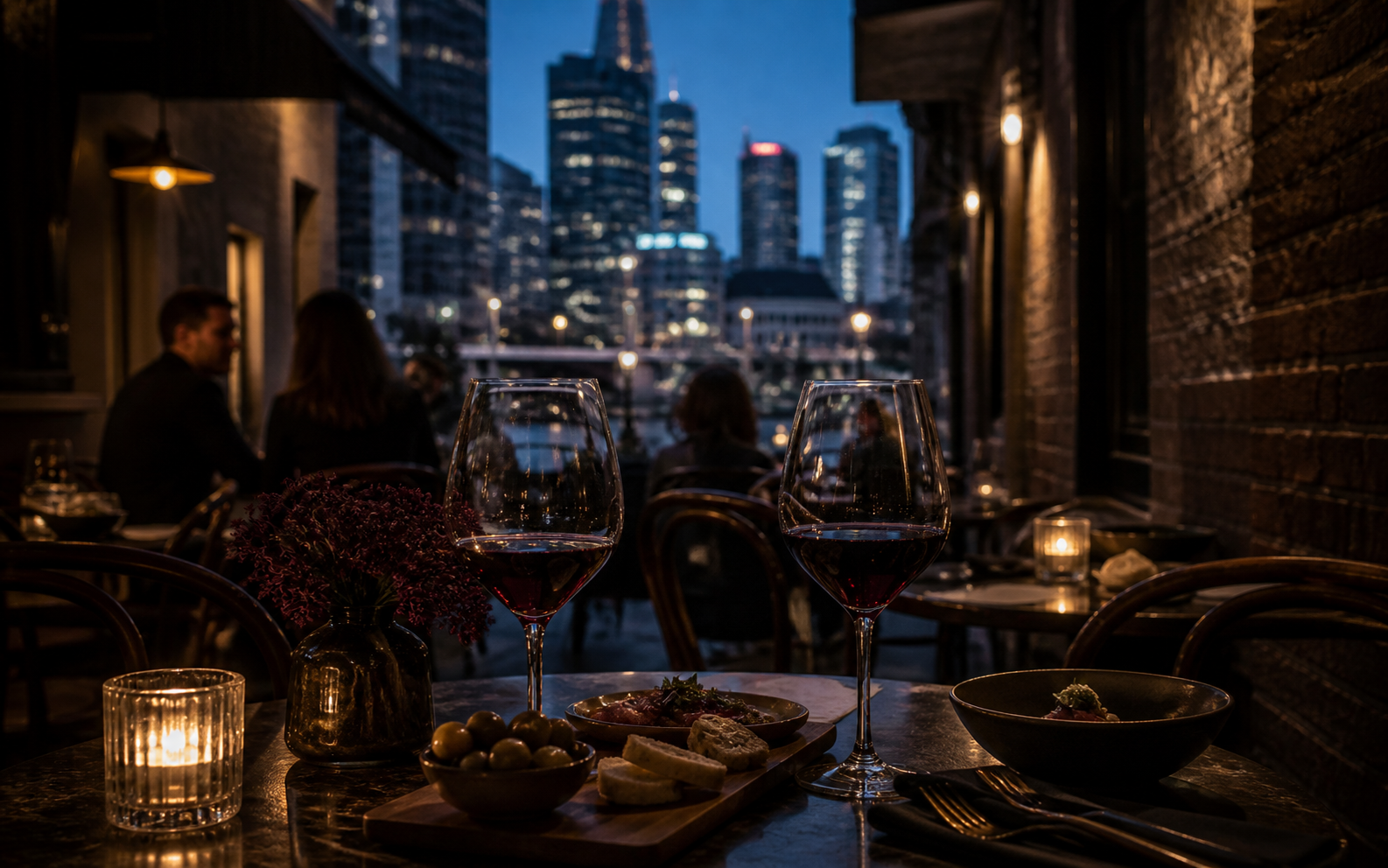 Melbourne evening wine bar setting for a dating etiquette guide